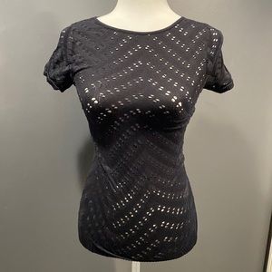 Ladies black fitted top